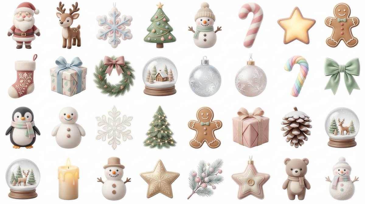 MRO_Design's tweet image. nano banana proすごい。
クリスマスのWEBデザインに使える装飾の作成をお願いしたらこういう画像を出してくれる。

しかもテイストやカラーも自由自在。
微妙な変更も思った通りに細かく調整できる。
ここからパーツ取りして自由にデザインを装飾していける。

すごい時代になったな～～！！