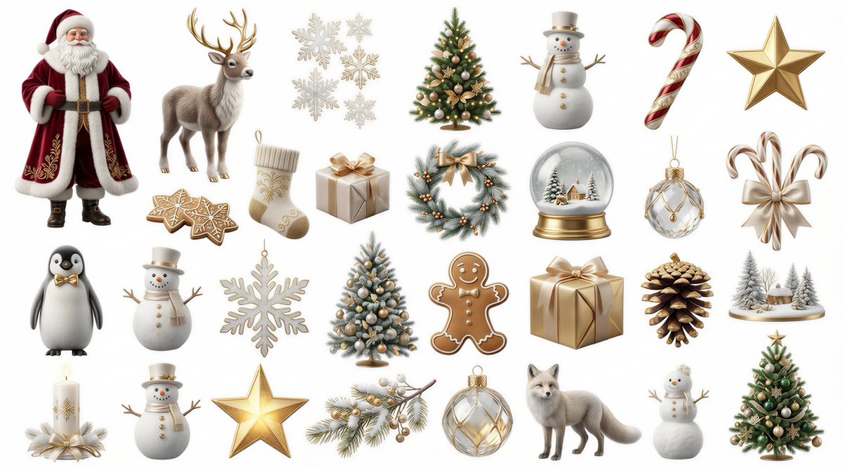 MRO_Design's tweet image. nano banana proすごい。
クリスマスのWEBデザインに使える装飾の作成をお願いしたらこういう画像を出してくれる。

しかもテイストやカラーも自由自在。
微妙な変更も思った通りに細かく調整できる。
ここからパーツ取りして自由にデザインを装飾していける。

すごい時代になったな～～！！