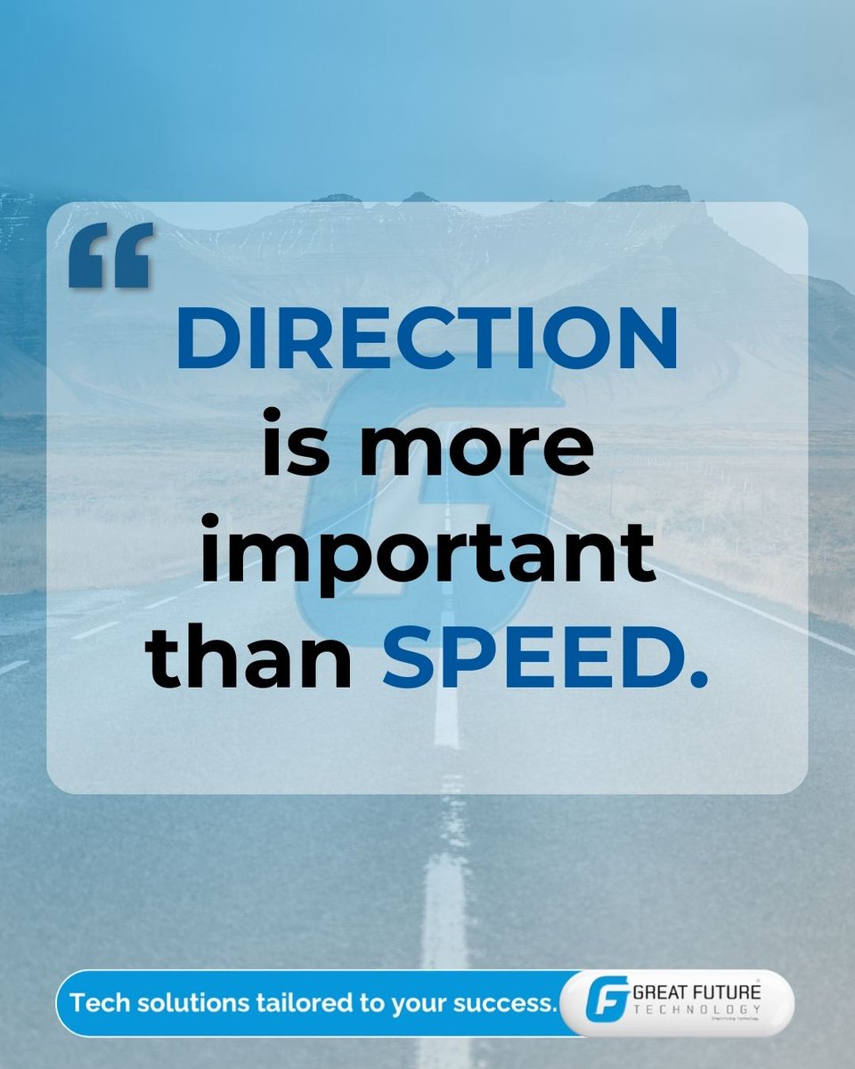 GreatFutureTech's tweet image. Speed means nothing if you’re heading in the wrong direction.

The right strategy, systems and decisions build long-term success.

Don’t just move fast — move in the right direction.

#MondayMotivation #BusinessGrowth #GFTPL