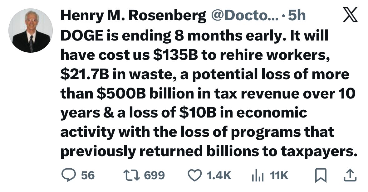 AmoneyResists's tweet image. So DOGE will end up COSTING US OVER $666 BILLION and the shuttering of USAID has already killed 600,000 people in the poorest countries in the world, and will kill at least another 15.4 million by 2040, most of them children.

Take a fucking bow @elonmusk.