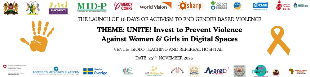 ProjectSHARP's tweet image. Tomorrow, we begin the global #16Days of Activism against Gender-Based Violence.@ProjectSHARP will be joining @isioloCounty011 and partners to call for stronger protection &amp;amp; investment in the safety of girls both online &amp;amp; offline. Every girl deserves a safe environment to thrive!