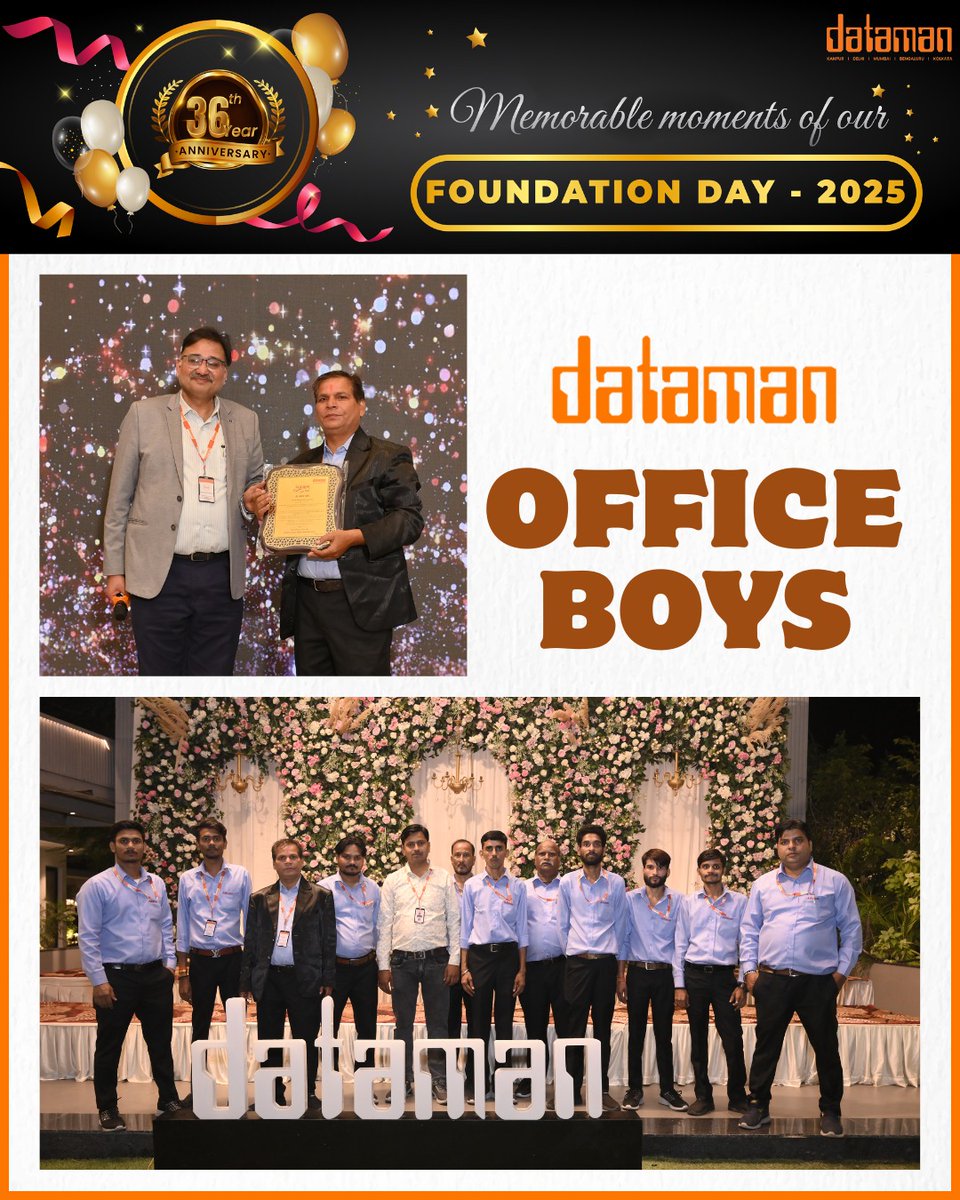 Datamanknp's tweet image. Meet our office boys, the hardworking hands behind every smooth workday. They keep our offices running, help teams stay productive, and always greet with a smile.
.
dataman.in
.
#Dataman #datamanfamily #memorablemoments #annualday #foundationday #team #moments