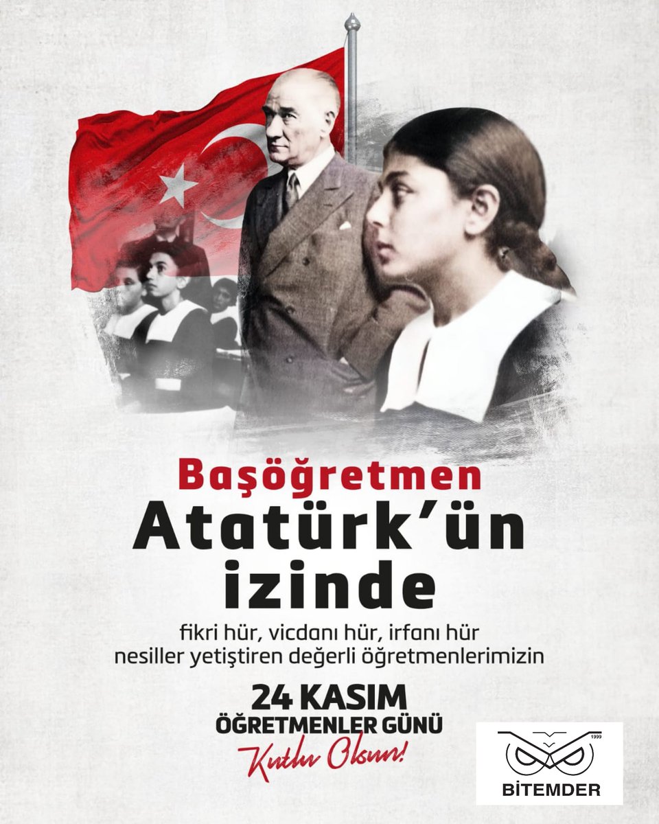 “Öğretmenler, yeni nesil sizin eseriniz olacaktır.”

 🇹🇷 Atatürk’ün yolunda fikri hür, vicdanı hür, irfanı hür nesiller yetiştiren tüm öğretmenlerimizin Öğretmenler Günü kutlu olsun. 🖊️ 🧑🏻‍🏫 👩🏻‍🏫

BİTEMDER Yönetim Kurulu 

#öğretmenlergünü #24kasım #bitemder #bitem <a href="/inonumtal1973/">İnönü MTAL</a>
