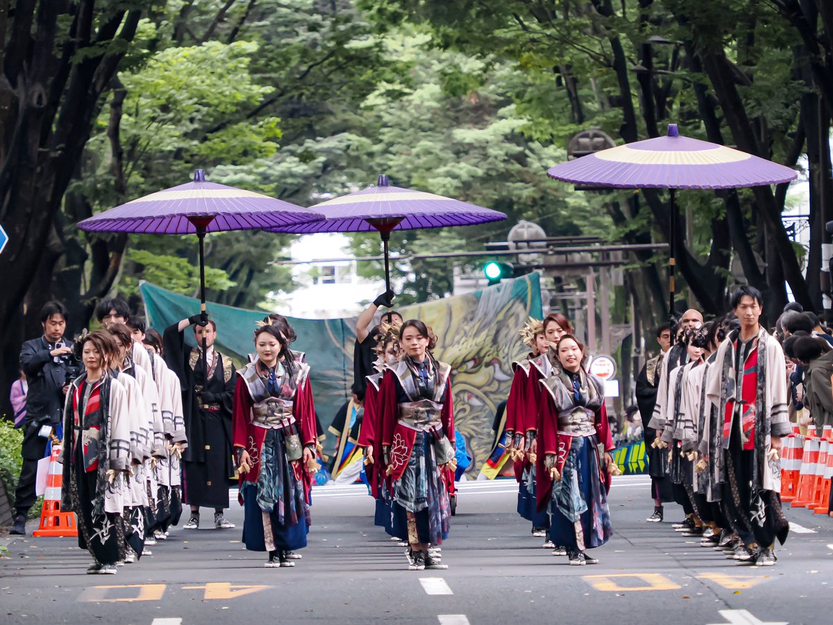 cyberzerosystem's tweet image. 2025.10.12
宮城県仙台市
『第28回仙台みちのくYOSAKOIまつり』

✧百華夢想　東京支部

定禅寺通パレードより📸

#仙台みちのくYOSAKOIまつり
#百華夢想