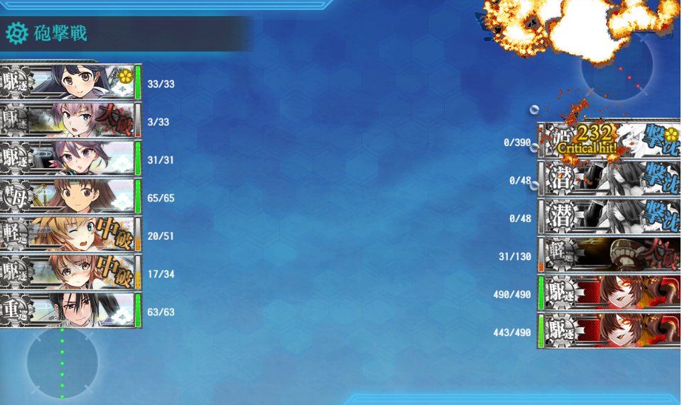 __T_owl's tweet image. #艦これ #2025秋イベ #e5
E5-1甲クリア
潜水棲姫なので対潜装備が揃ってれば楽勝
ここから誤札しやすいね

通常艦隊で出ると全て横須賀札
遊撃の場合、E5-1Pボス開放前は横須賀札
P解放後は7隻空母無し/7隻寒冷地載せ空母入りの場合は百四札(第三艦隊でも6隻以下だと横須賀札)

編成はリプに