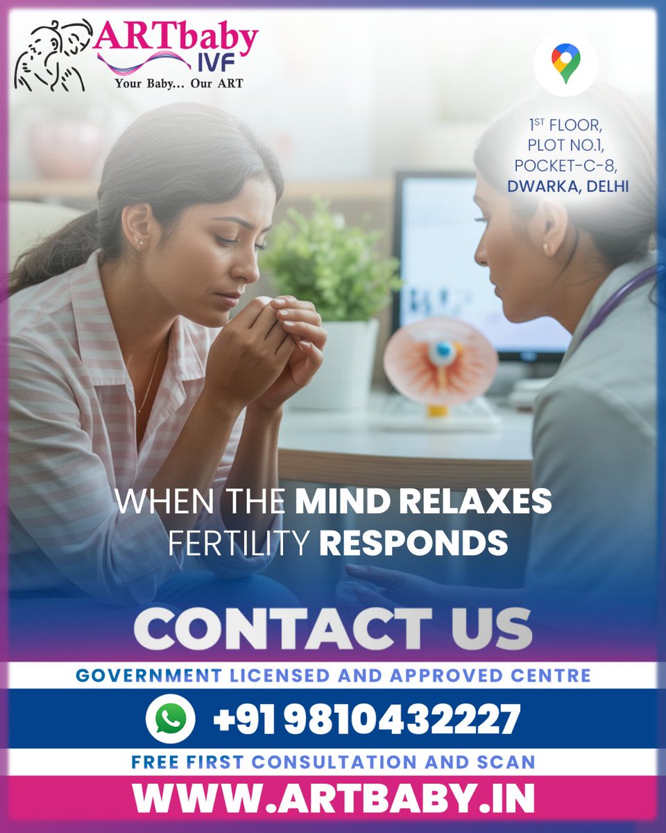 artbabyindia's tweet image. Stress can quietly impact your hormones, ovulation, and overall reproductive health — but you don’t have to navigate it alone.