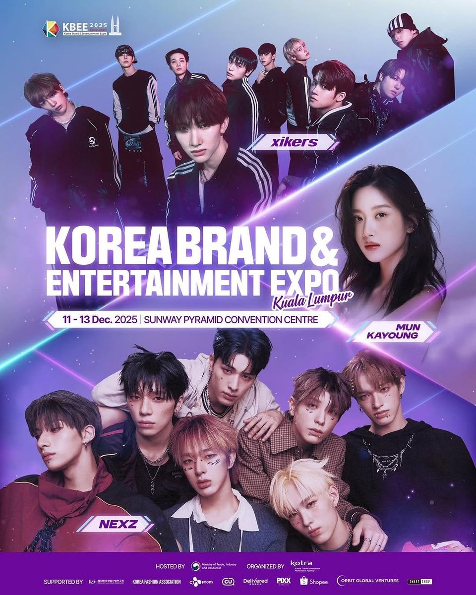 MyKpopHuntress's tweet image. 📣 OFFICIAL ANNOUNCEMENT: KBEE 2025 KUALA LUMPUR AMBASSADORS

🔥 Breaking News! The ambassadors for KBEE 2025 Kuala Lumpur are officially confirmed! Actress Mun Ka-Young, and boy groups XIKERS and NEXZ!

These artists will be joining the Fan Meetup Events, K-POP Concert, and more…