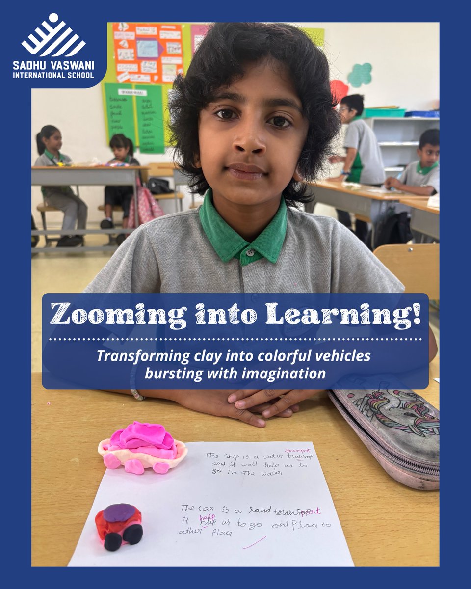 svisbangalore's tweet image. Imagination on the move! ✨
Students shaped vibrant clay vehicles and brought their stories to life through creativity and learning. 🎨

#SVIS #SadhuVaswaniInternationalSchool #CreativeLearning #ClayModeling #ExperientialLearning #BeyondTheTextbook