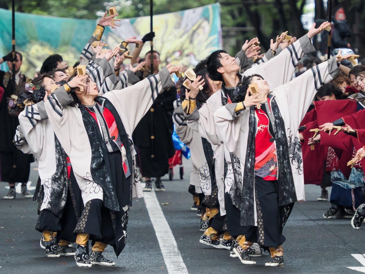 cyberzerosystem's tweet image. 2025.10.12
宮城県仙台市
『第28回仙台みちのくYOSAKOIまつり』

✦百華夢想　東京支部

定禅寺通パレードより📸

#仙台みちのくYOSAKOIまつり
#百華夢想