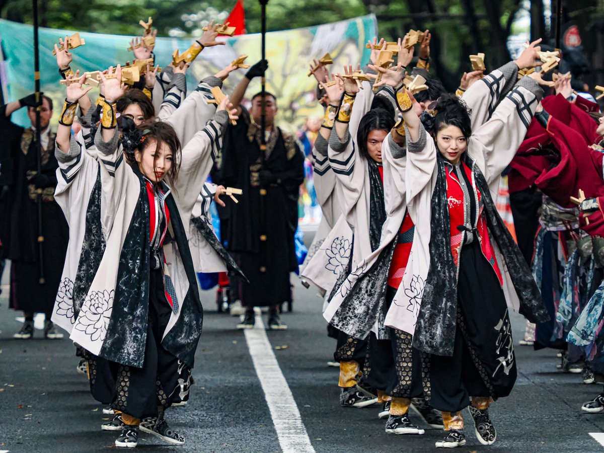 cyberzerosystem's tweet image. 2025.10.12
宮城県仙台市
『第28回仙台みちのくYOSAKOIまつり』

✦百華夢想　東京支部

定禅寺通パレードより📸

#仙台みちのくYOSAKOIまつり
#百華夢想