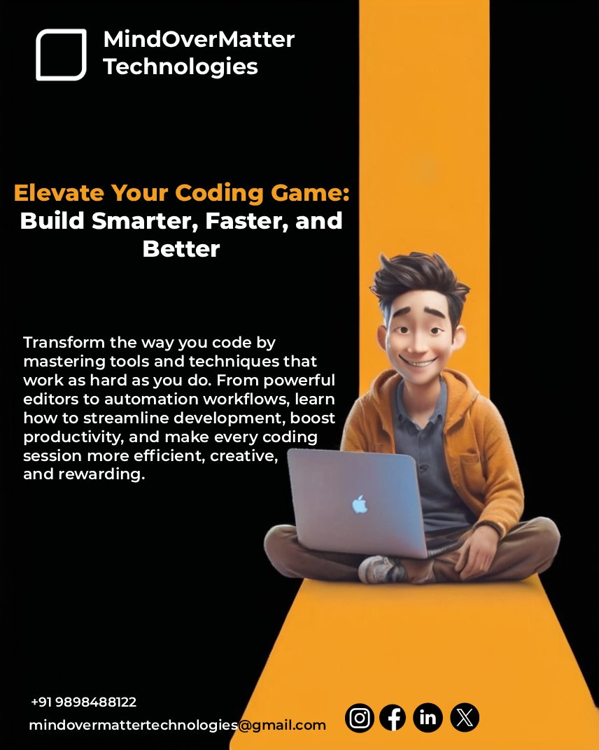 MOMT_IT's tweet image. Boost your development workflow with smarter coding techniques and modern best practices.
Learn how to streamline processes reduce errors and write cleaner, more efficient code.
#codingskills #developerlife #codebetter #webdevelopment #programmingtips #frontenddev #techinnovation