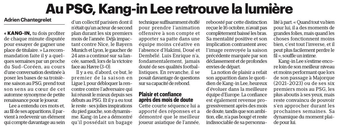 rdppsg's tweet image. 🔴🔵📰 Revue de presse #PSG du parisien, lundi 24 novembre