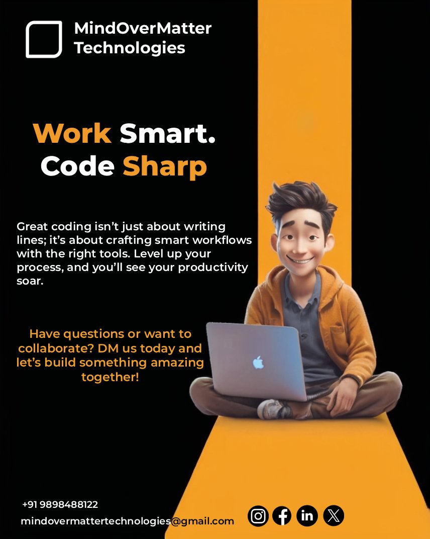 MOMT_IT's tweet image. Boost your development workflow with smarter coding techniques and modern best practices.
Learn how to streamline processes reduce errors and write cleaner, more efficient code.
#codingskills #developerlife #codebetter #webdevelopment #programmingtips #frontenddev #techinnovation