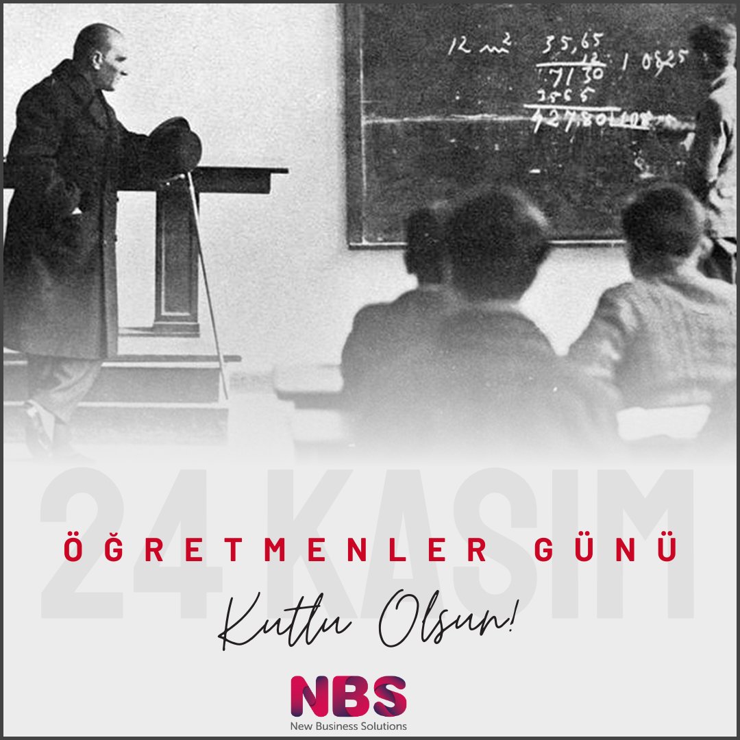 Başöğretmenimiz Mustafa Kemal Atatürk’ün izinde, geleceği ışığıyla aydınlatan tüm öğretmenlerimizin 24 Kasım Öğretmenler Günü’nü kutluyoruz.