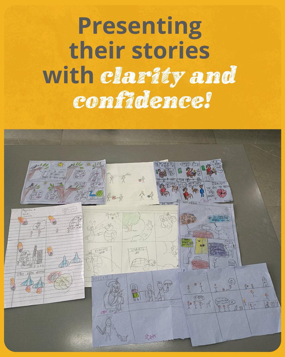svisbangalore's tweet image. कल्पना की उड़ान शब्दों में! 
Students crafted their own comic worlds, created unique characters, and brought stories to life with expressive Hindi dialogues. 🎨📚 

#SVIS #SadhuVaswaniInternationalSchool #CreativeLearning #Storytelling #HindiLearning #ExperientialLearning
