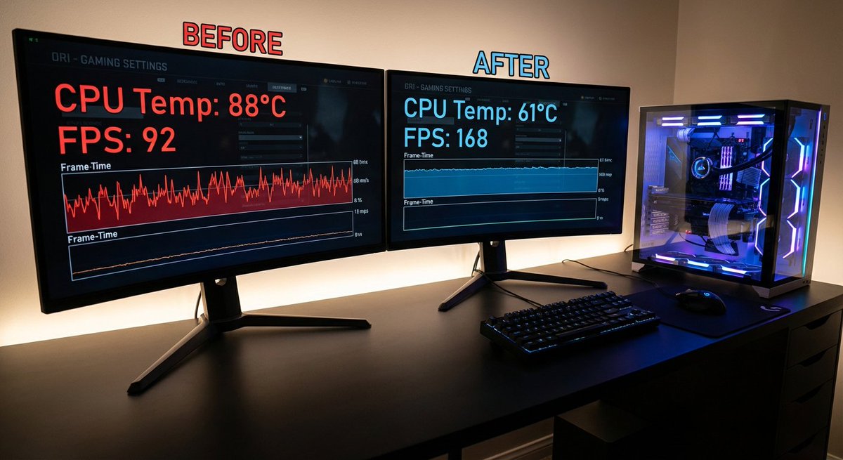 gaming2_kings's tweet image. If your PC hits high temps just to deliver “okay” FPS… it’s not optimized. ⚠️

I fix hidden bottlenecks, thermal throttling &amp;amp; stutters for a cooler, smoother, faster system.

Upgrade your performance → 
fiverr.com/s/VYq8jbx

#PCPerformance 🔧