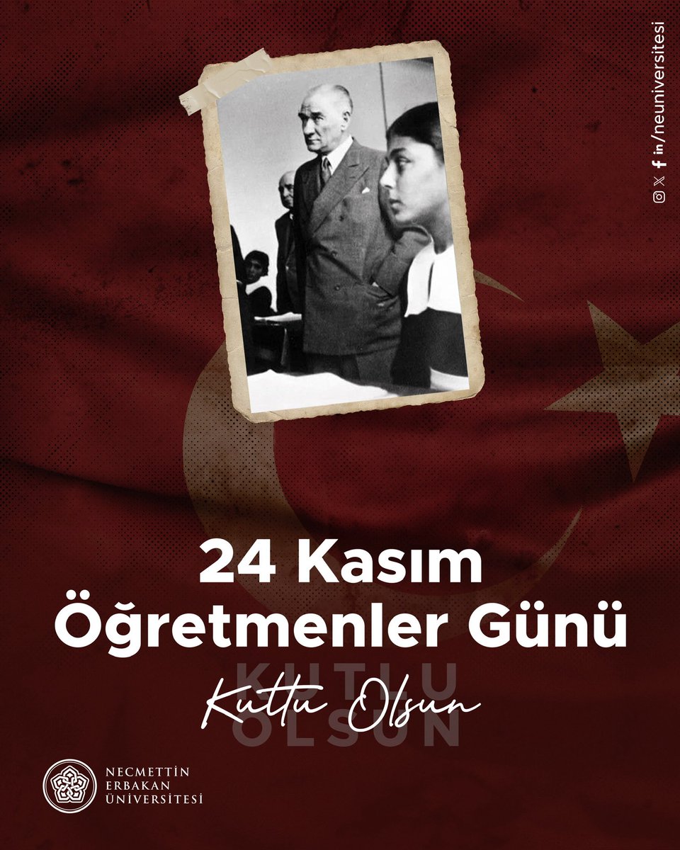 Yüreğimize dokunan tüm öğretmenlerimizin 24 Kasım #ÖğretmenlerGünü kutlu olsun.💐

#NEÜ ❤️