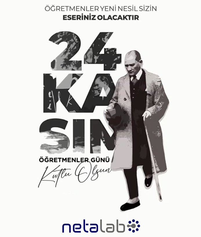 Başöğretmenimiz Mustafa Kemal Atatürk başta olmak üzere, tüm öğretmenlerimizin Öğretmenler Günü kutlu olsun! 📚✏️
.
#24kasımöğretmenlergünü #öğretmenlergünükutluolsun #24kasım #öğretmenlergünü #öğretmen #Atatürk #Türkiye #Netalab #laboratuvar #laboratuvarmobilyaları
