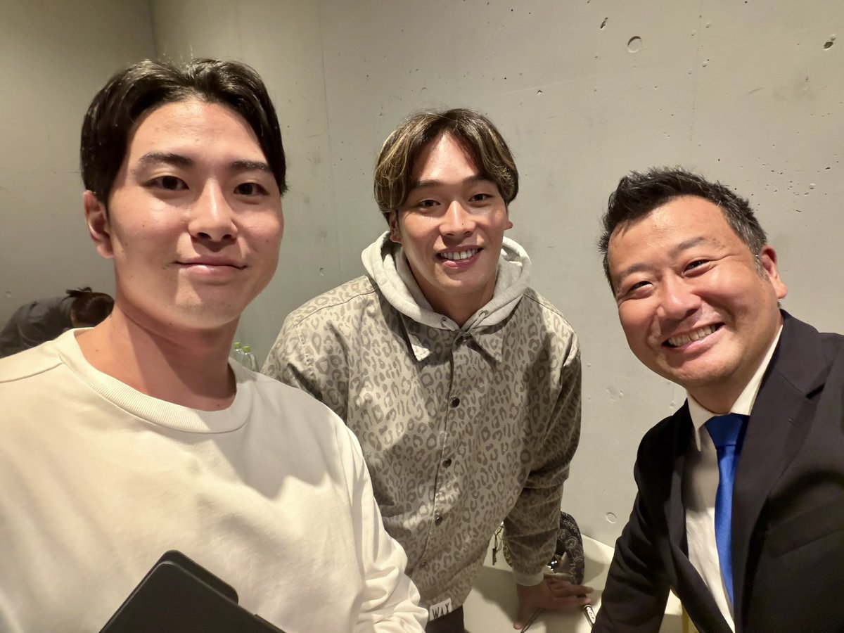 osawahiroki's tweet photo. 元中日ドラゴンズ石川翔さん、加藤翼さんのイベント。開演前に顔だけ出させていただきました。翔クン、頑張れ！

ただいまイベント真っ只中。

#NGO2025 https://t.co/f1MV608gbT