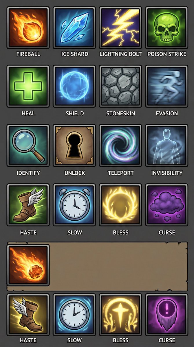 KanaWorks_AI's tweet image. 🐰インディーゲーム開発のみなさんへ🎮
ずっと課題だった 「アートアセット不足」——
その一部を解決できそうな道が見えてきました。
今後も継続して情報を共有していきます。😊
Nano Banana Pro–Prompt Share⑬
16 basic RPG skill effects with preview images.

2025.11.24
@higgsfield_ai
on…