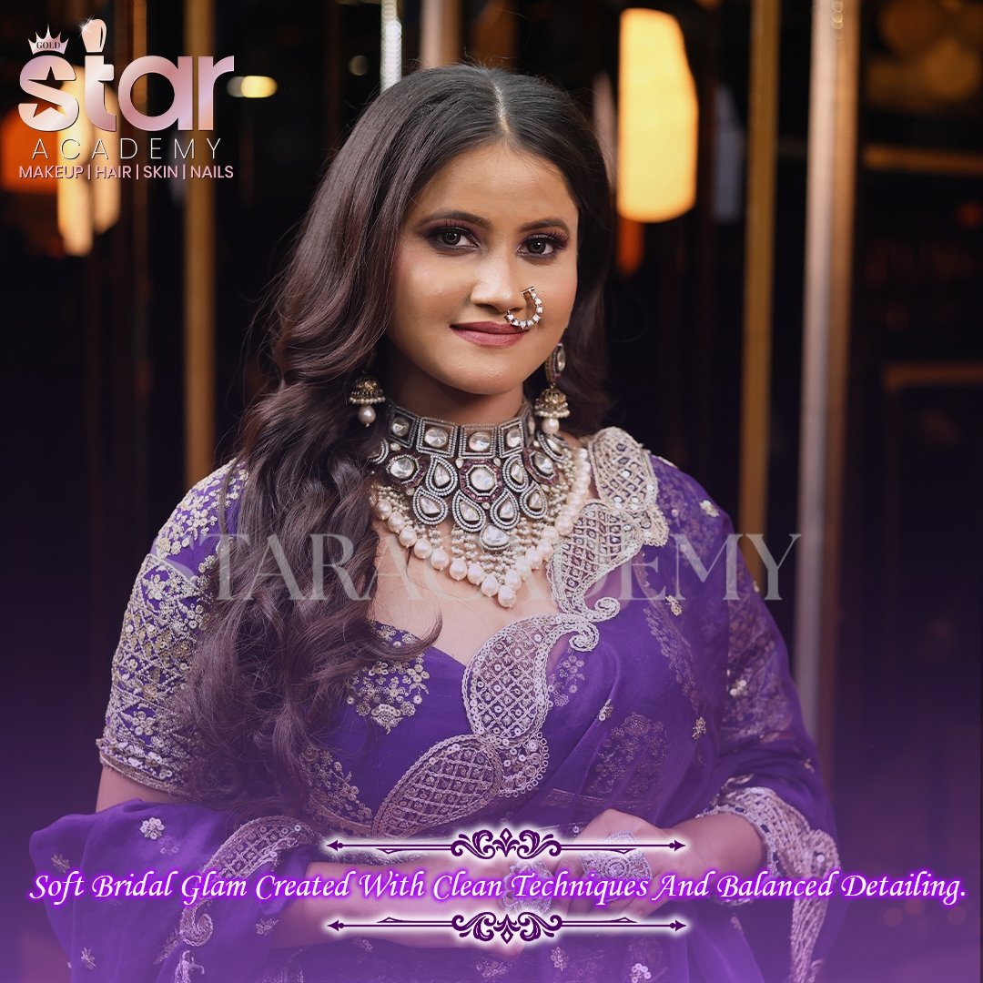 starACADEMYNV's tweet photo. Our student’s bridal makeover brings a gentle glow, silky skin finish, and a timeless charm that feels straight out of a fairy-tale.  
📍 Star Academy, Nirman Vihar, Delhi
📞 9540-888369 
🌐 https://t.co/86hEn8dFbY
📸 IG: @staracademynv
#iamtarunstar #StarAcademy https://t.co/QbzwCTFCsS