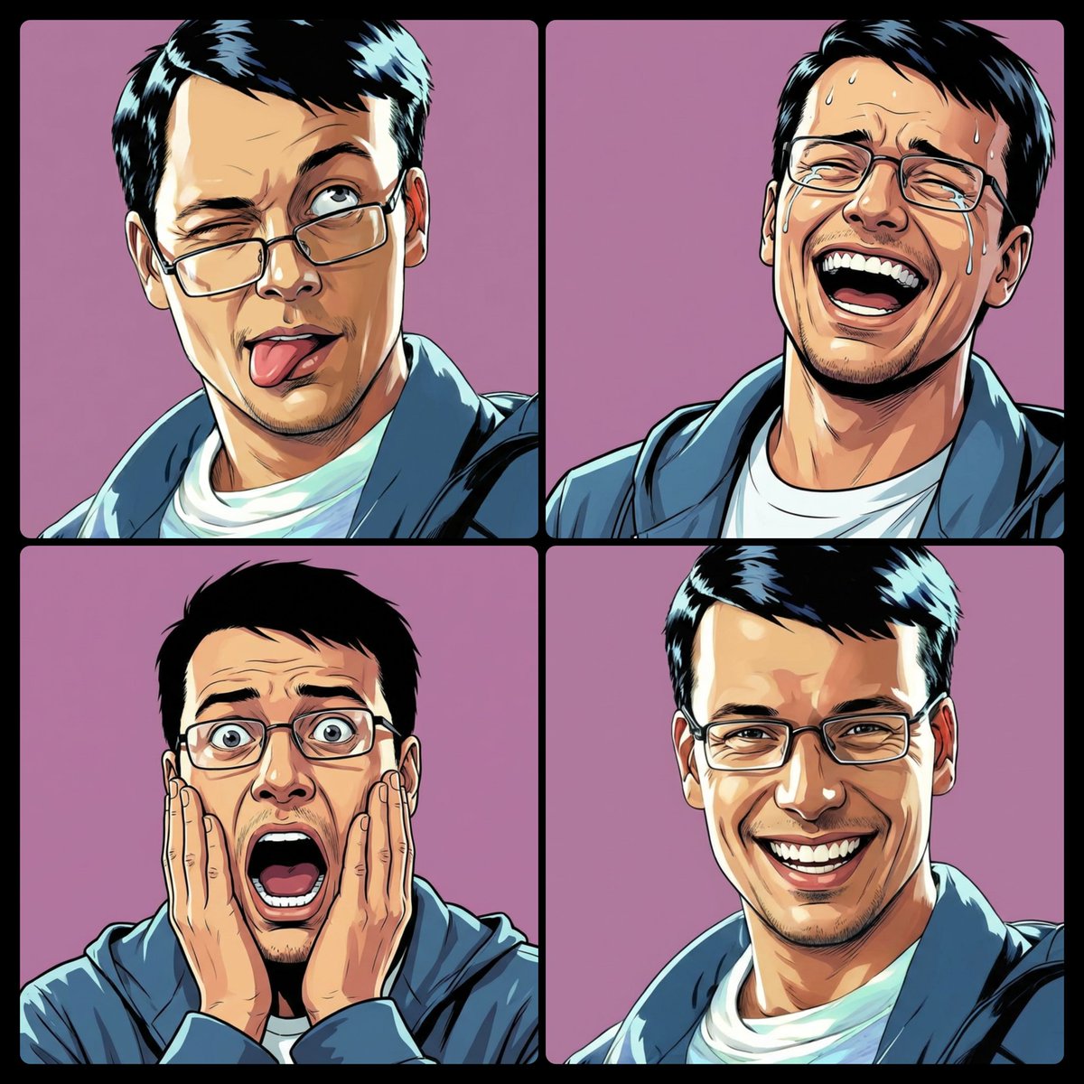 umesh_ai's tweet image. Prompt on Nano Banana Pro with image reference : Make this person do the expression of emoji [EMOJI]

: 🤪🤣😱😁