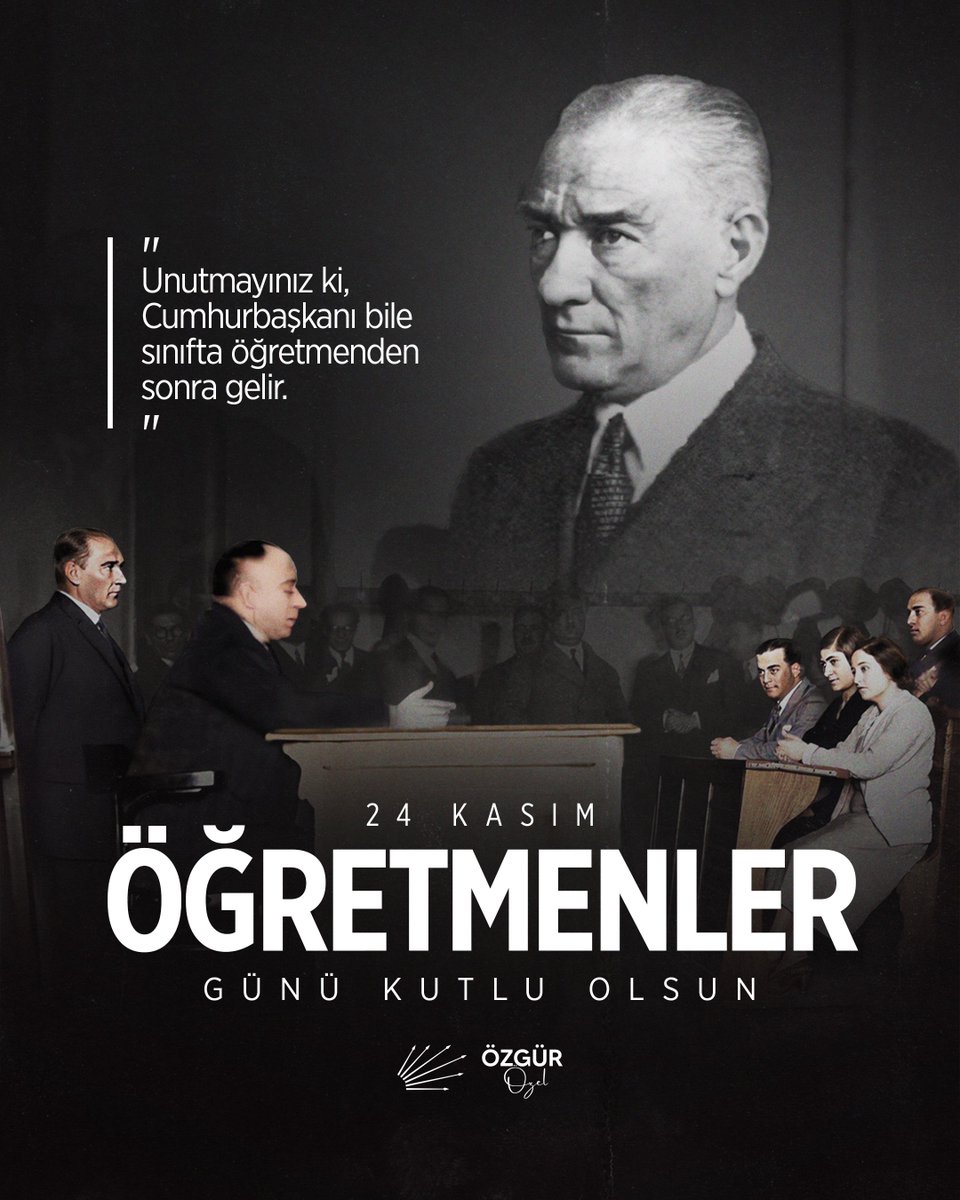 eczozgurozel's tweet image. İki öğretmenin evladı olarak çok iyi biliyorum ki öğretmenlik sabrın, adaletin ve umut üretmenin adıdır.

Atanmayan öğretmenler başta olmak üzere tüm eğitim emekçilerinin hakkını aramak, nitelikli ve eşit eğitim için mücadele etmek hepimizin sorumluluğu.

24 Kasım Öğretmenler…