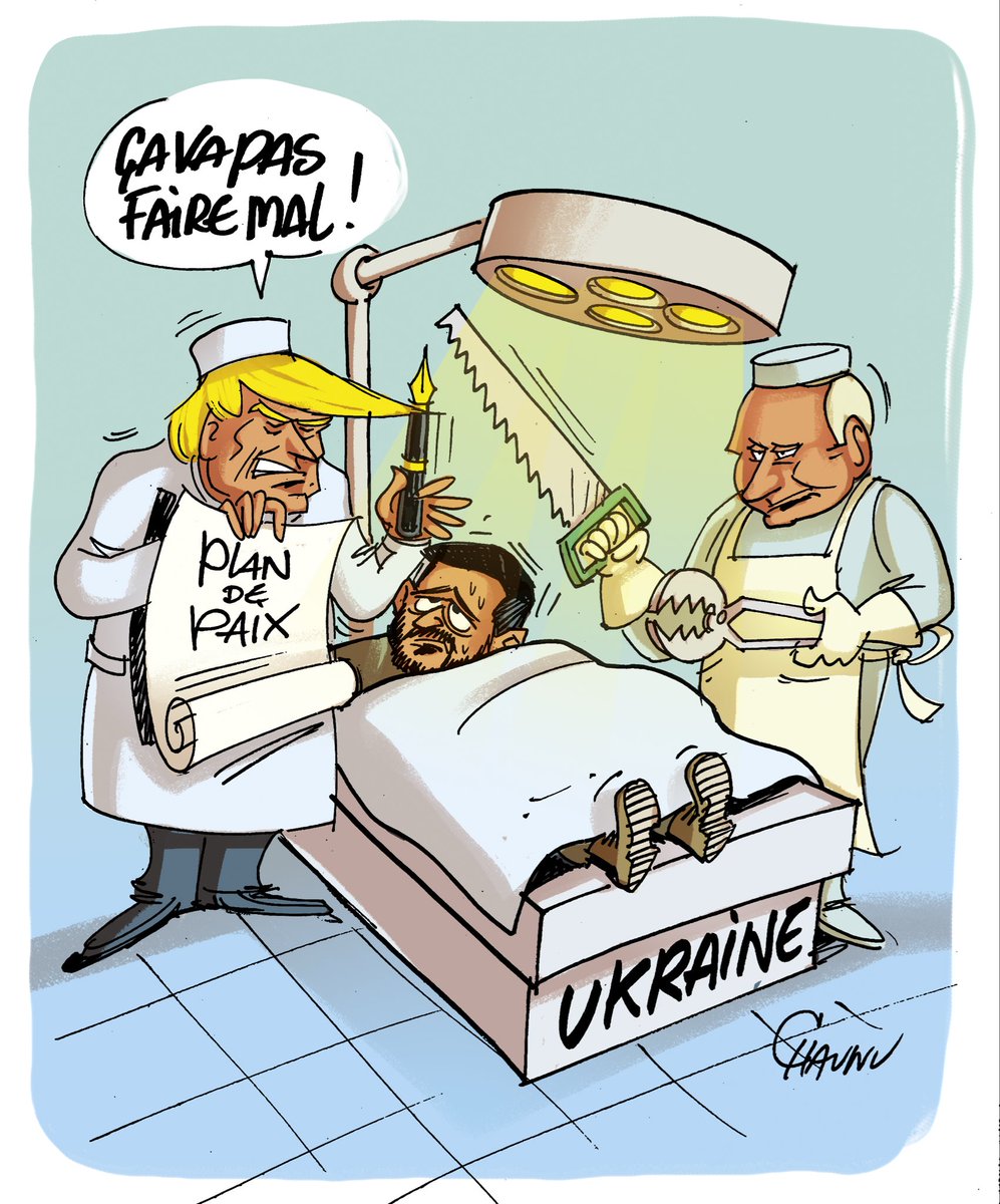 ✏️ dessin du jour pour @ouestfrance et <a href="/_lunion/">L'union</a> Plan de paix en Ukraine #ukraine #actu