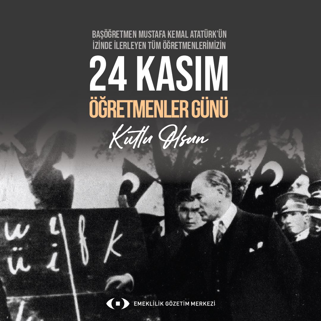 Başöğretmen Mustafa Kemal Atatürk’ün izinde ilerleyen tüm öğretmenlerimizin Öğretmenler Günü’nü saygıyla kutlarız.

#ÖğretmenlerGünü #24KasımÖğretmenlerGünü #24Kasım