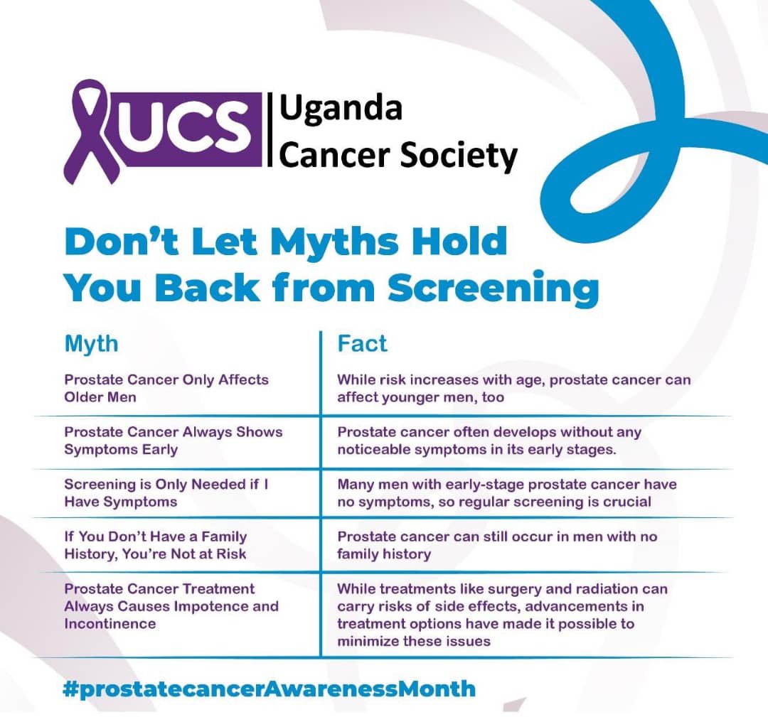 Don’t let myths stand between you and your health 📌
Prostate cancer can affect any man even without symptoms or family history.
Early screening saves lives. 
#ProstateCancerAwarenessMonth
#MensHealth