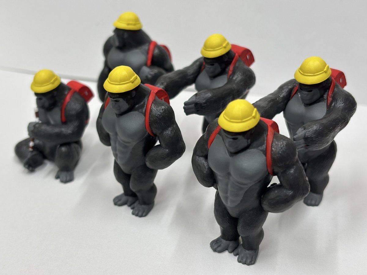 RT @Ginshokunabe: ゴリラ増える🦍 あと2種でコンプだが これ以上