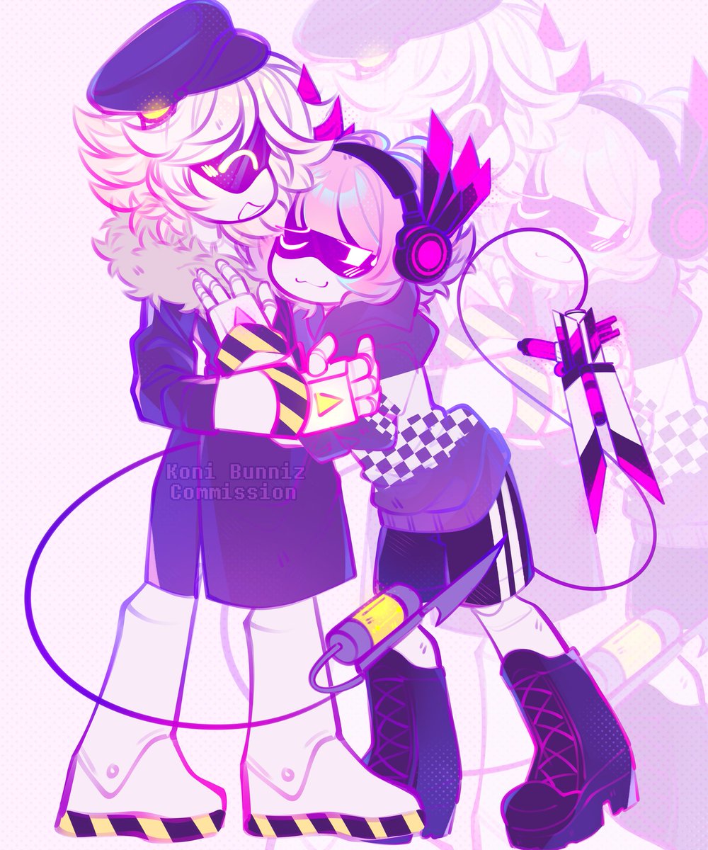 Koni_Bunniz's tweet image. MD Commission Sketch!! 🩷💛
#commissionsopen #murderdrones #MD #commission #sketch