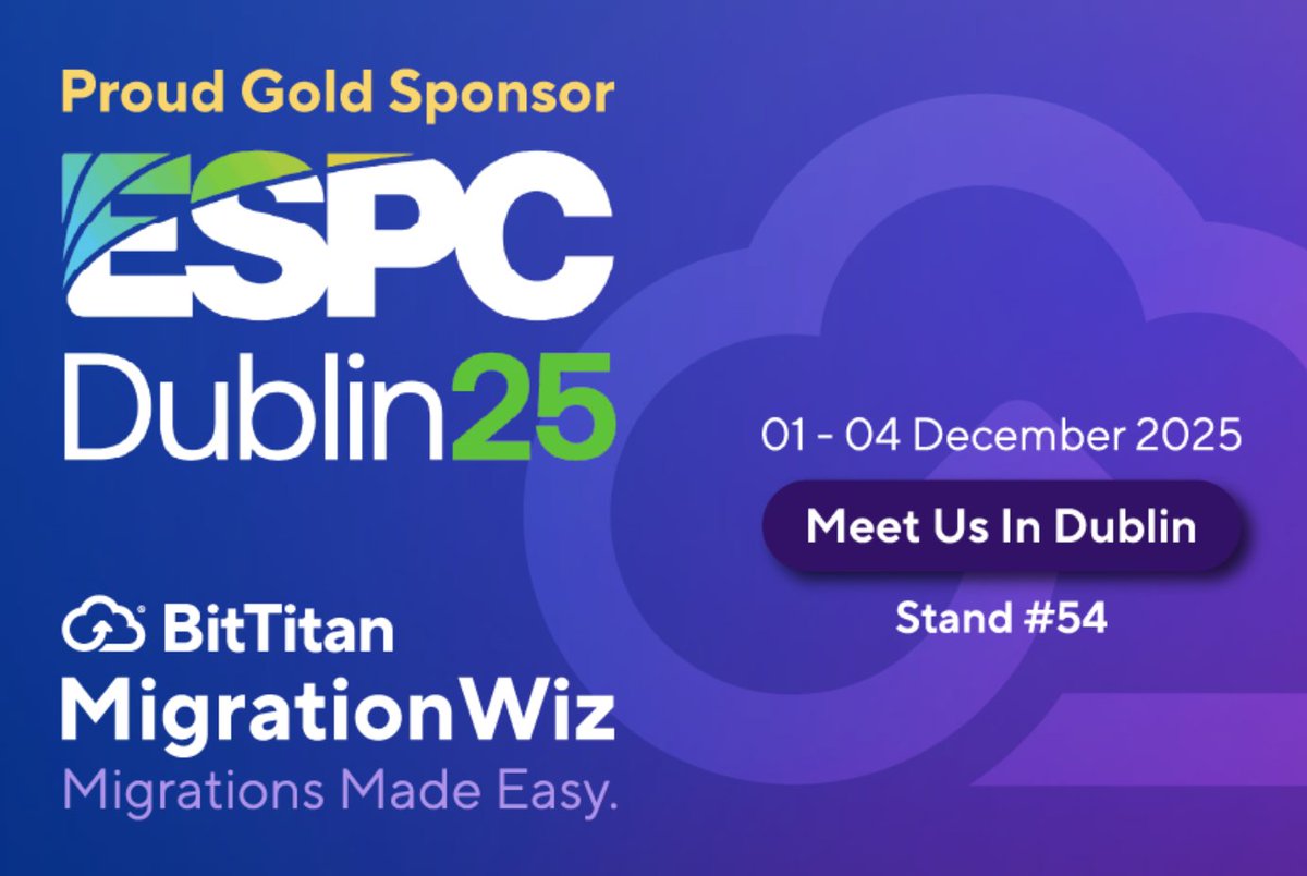 BitTitan's tweet image. 🔥 The countdown is on! BitTitan is a proud sponsor of the European SharePoint Conference (December 01-04), and we’re excited to showcase how #MigrationWiz is evolving beyond traditional migrations: ow.ly/JEbm50XwxPL