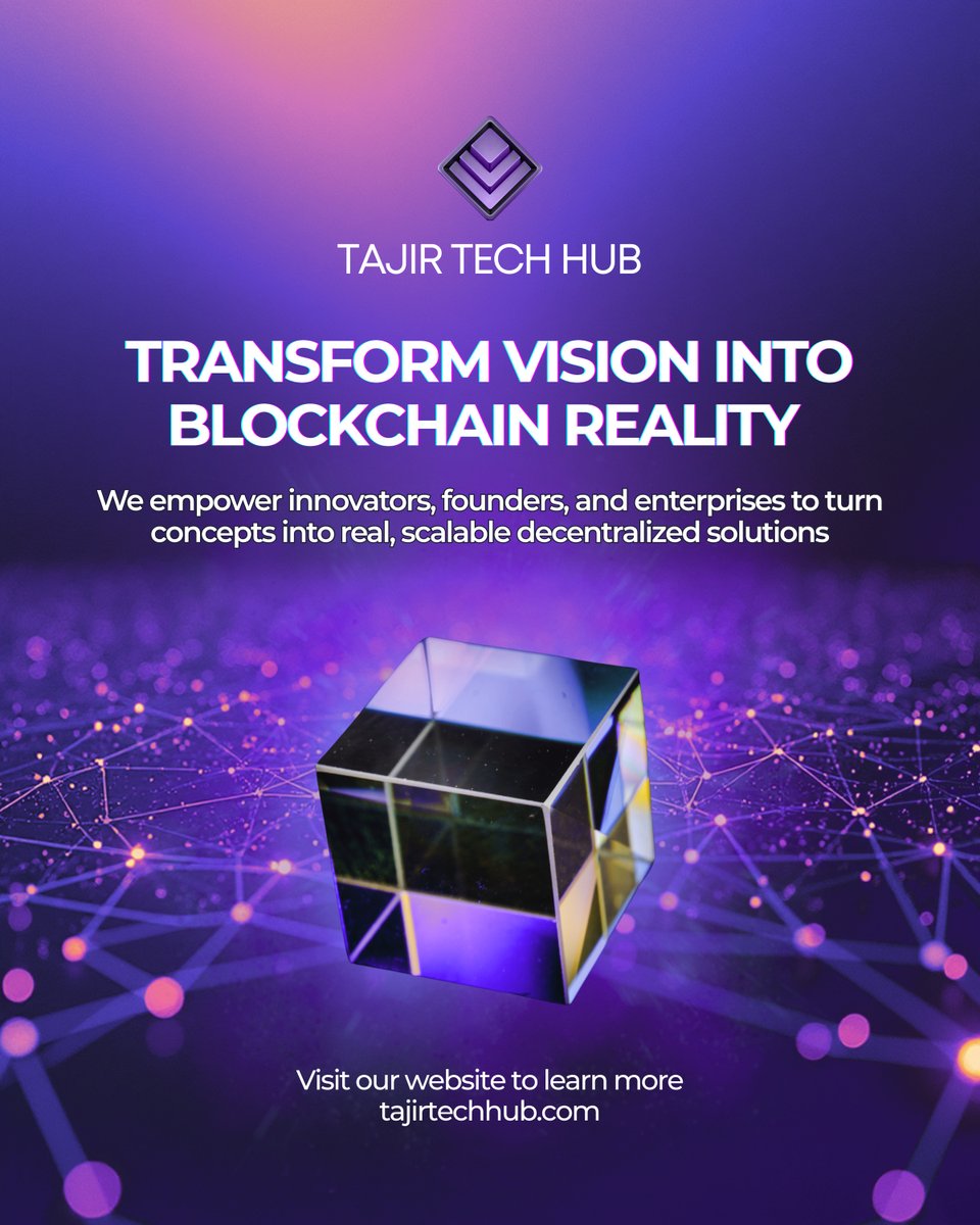 TajirTechHub's tweet image. Tajir Tech Hub empowers founders and enterprises to turn bold concepts into real, scalable decentralized solutions 🚀💡

See how Web3 can accelerate your brand– tajirtechhub.com

#Web3Builders #TajirTechHub #Decentralization #Machinelearning #Web3 #Technology #Fintech