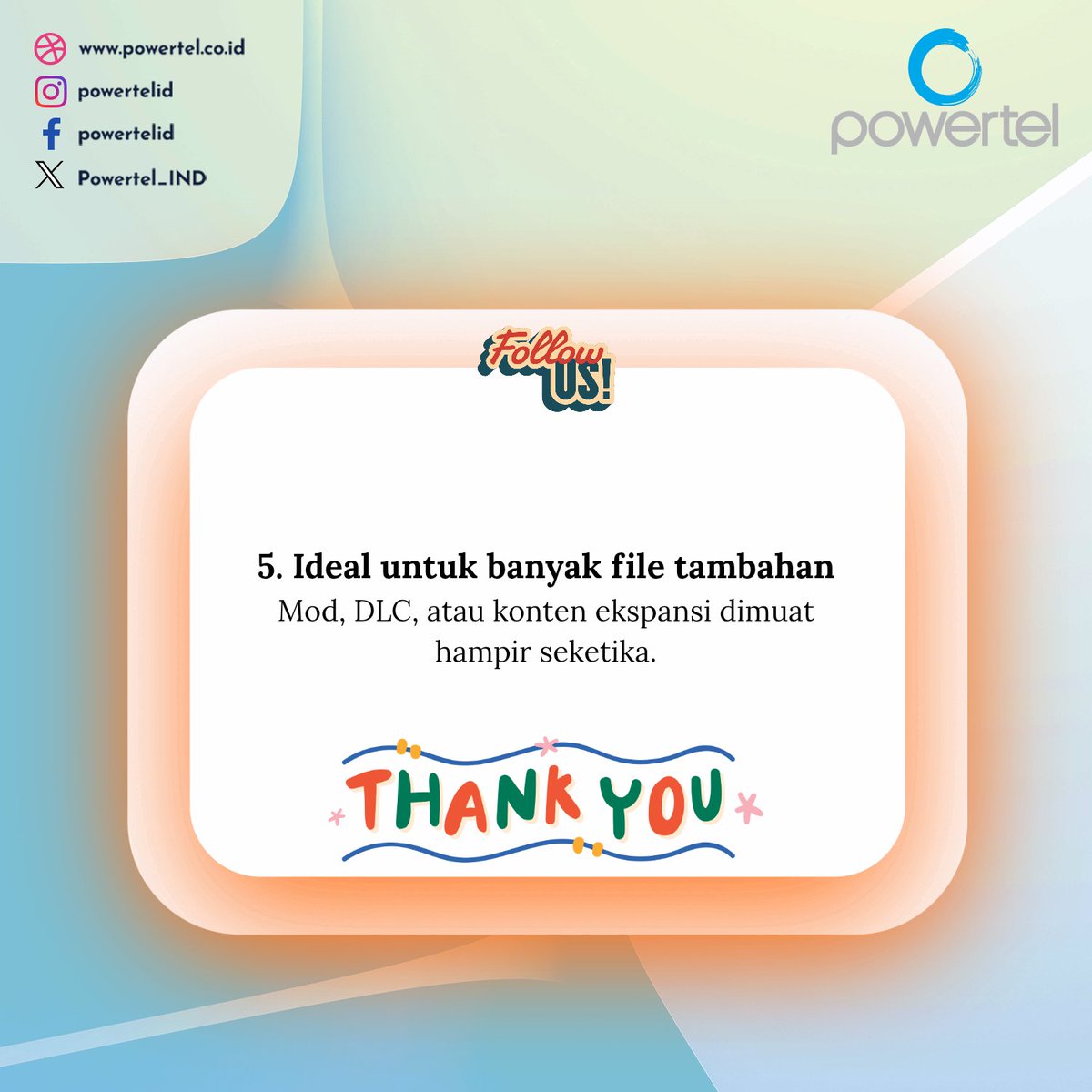 Powertel_IND's tweet image. Mau Game Bebas Lag? Ini 5 Alasan Pilih SSD!

#Gaming #SSD #Teknologi #Performance #LoadingCepat #PCGaming #Hardware #GameLovers #SSDgaming #LoadingCepat #PCUpgrade #PowertelId