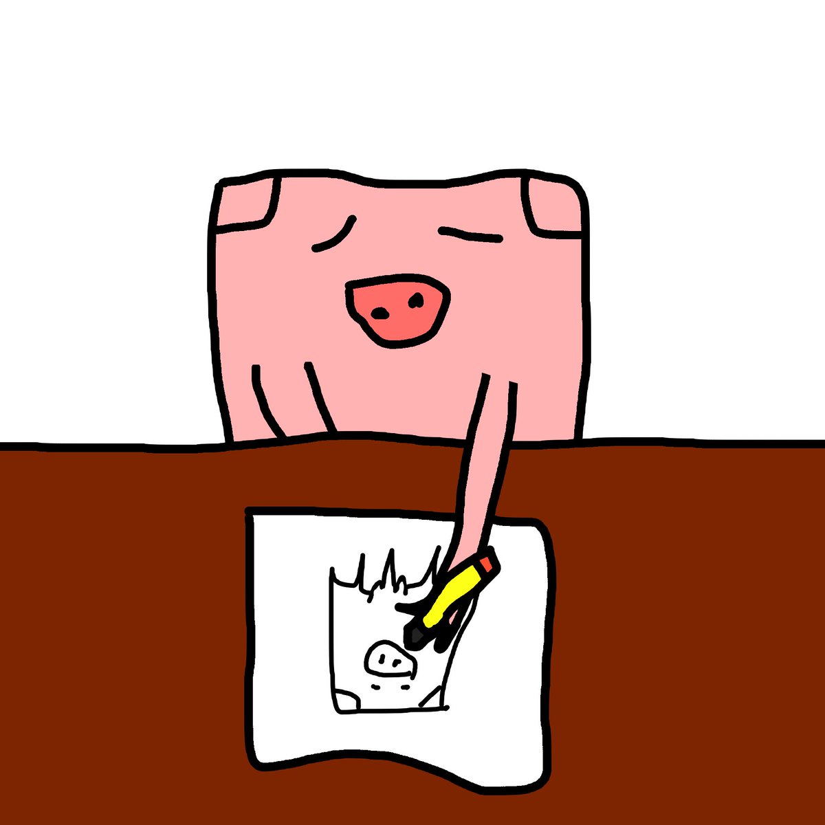 squigthepigold's tweet photo. right hands a little busy today so i had to draw with my left hand (i actually drew this using my left hand) https://t.co/Gb1Bwtasxh