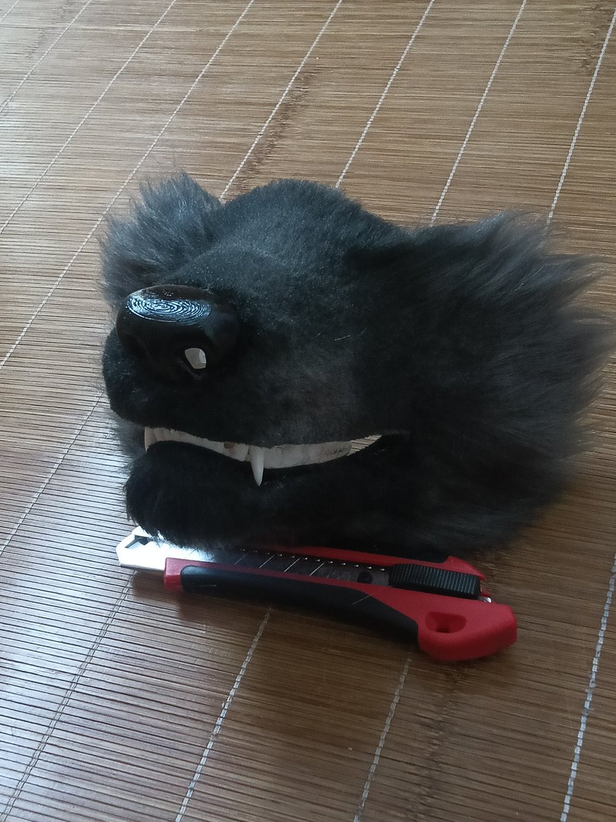 qijing260570760's tweet image. Cute black wolf mask.#furry #MASK