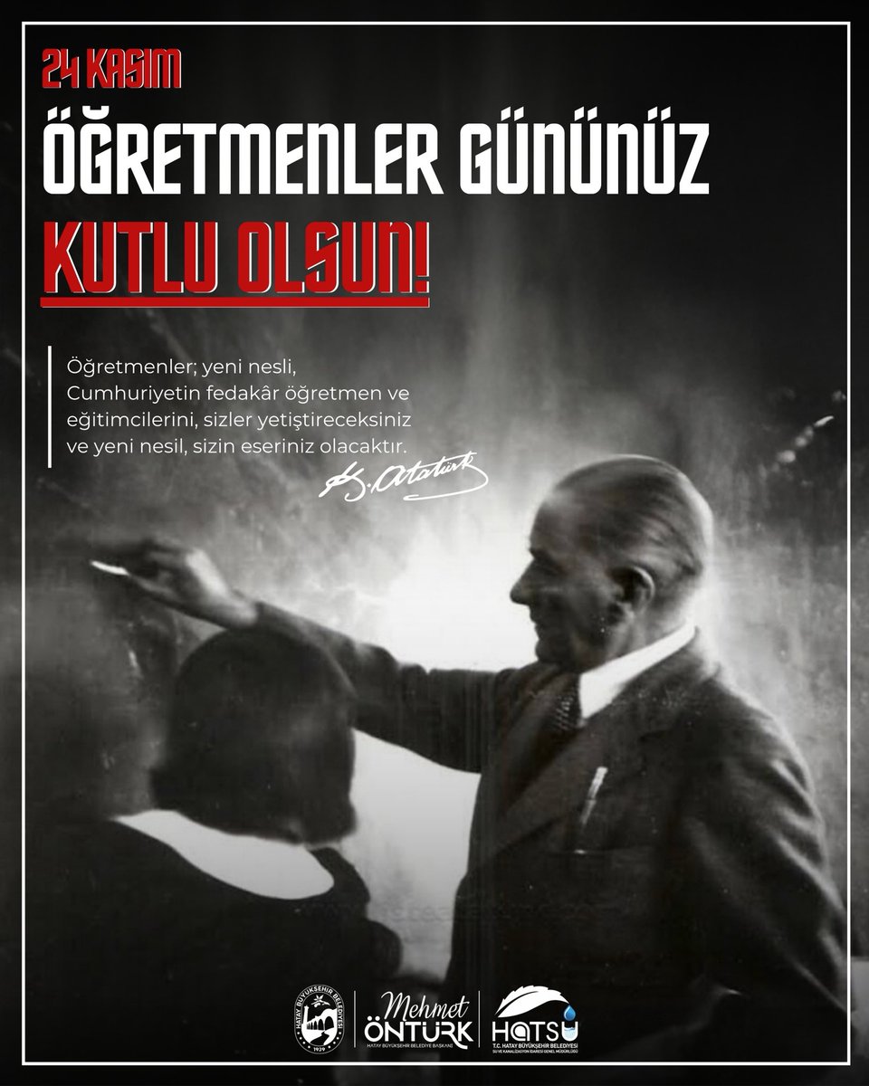 Geleceğimizi inşa eden tüm öğretmenlerimizin 24 Kasım Öğretmenler Günü kutlu olsun.