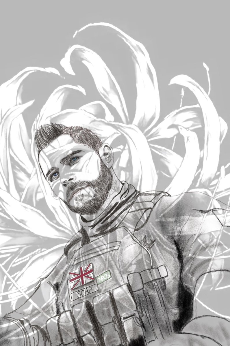 LSYpeppermint's tweet image. My first Soap drawing,inspired by @2000meters 
#soap #johnmactavish #cod