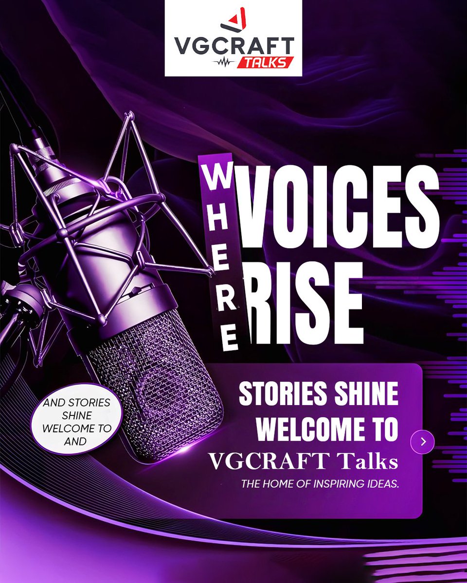 VGCRAFTTalks's tweet image. 🌟 Where Every Voice Becomes an Inspiration 🌟

At VGCRAFT TALKS, we create a space where real stories, bold ideas, and powerful experiences come alive. 🎤✨
Your voice has the strength to inspire millions — and your story deserves to be heard.

#VGCRAFTTalks #InspiringVoices