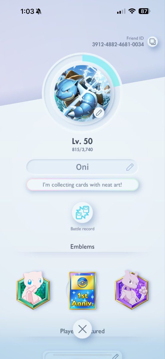 Is anyone still active on #PokemonTCGPocket? 
I want some friends that are looking to help fill each other’s sets by using the share feature! Add me!

3912488246810034