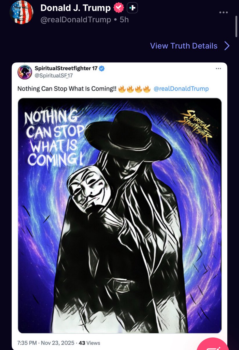 LizCrokin's tweet image. President Trump basically told the Deep State Satanic Pedophile Cabal to go fuck themselves in a few @SpiritualSF_17 memes he posted on Truth Social all while validating Q. 

LMFAO! 🤣🤣🤣

The best is truly yet to come!

🍿🍿🍿