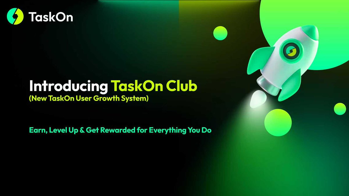 taskonxyz's tweet image. Introducing the &quot;TaskOn Club&quot;(New TaskOn User Growth System) 
— Earn, Level Up &amp;amp; Get Rewarded for Everything You Do:
taskon.xyz/TaskOnClub

🧵Let’s break down how it works :
taskon.xyz/introduction