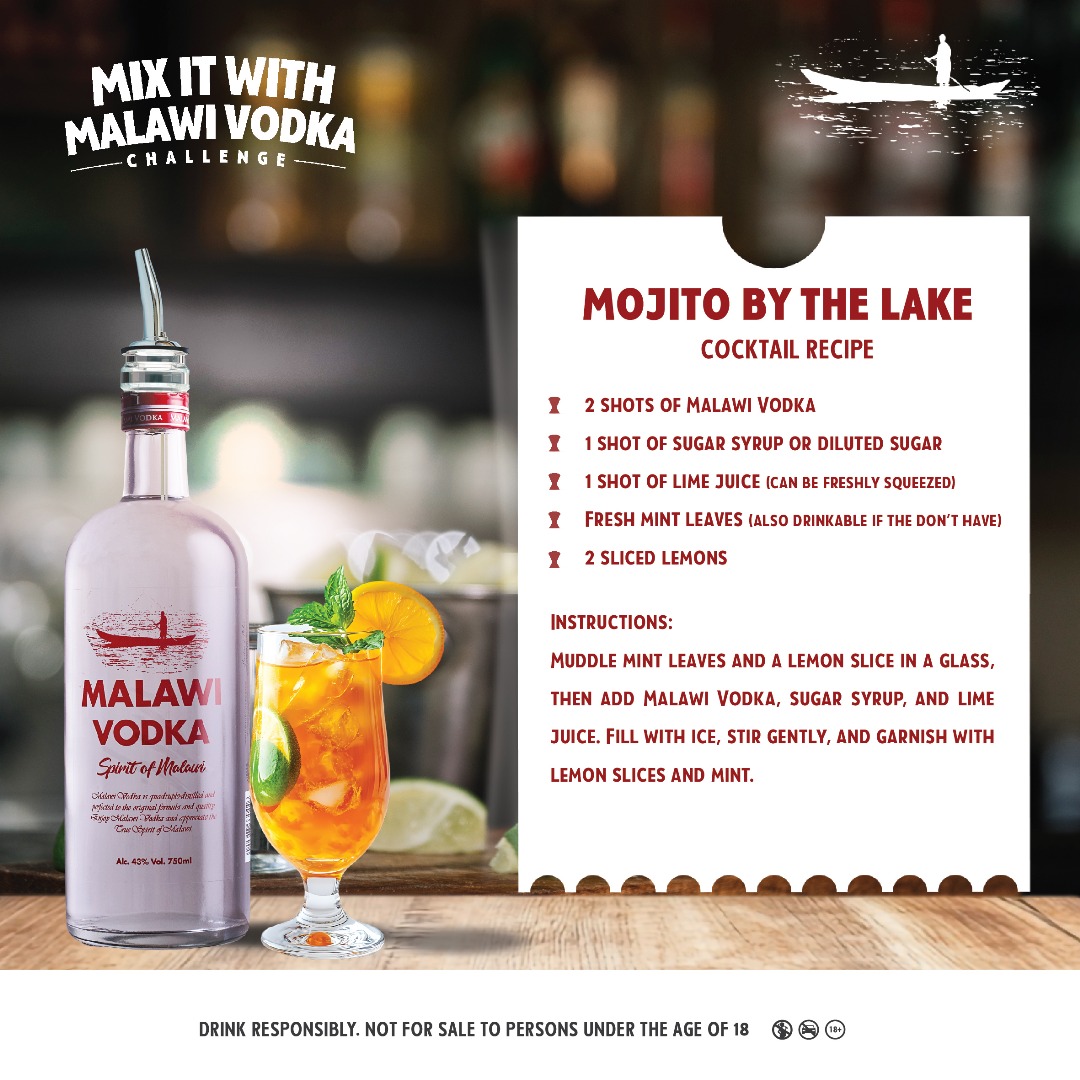 Mojito by the Lake 🍋🌿

Crisp, minty, and perfectly smooth — a Malawi Vodka cocktail you should try out this weekend! 🥂

#MixItWithVodka 
#TheSpiritofMalawi