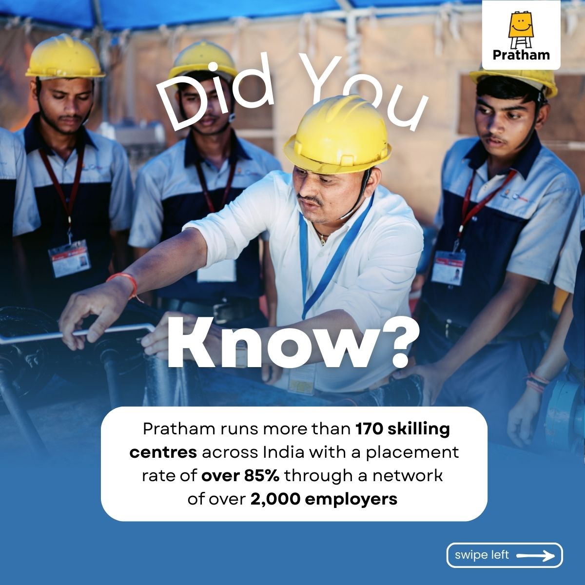 Pratham_India's tweet image. Pratham’s Youth and Skilling program equips young people with employable skills and links them to jobs, #entrepreneurship and further #education