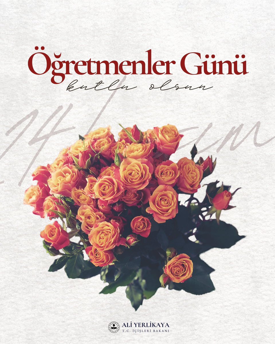 Aydınlık yarınlarımızı inşa eden, ellerinde taşıdıkları eğitim meşalesiyle yolumuzu aydınlatan; bilgiyle, sabırla ve adanmışlıklarıyla gönüllere dokunan kıymetli öğretmenlerimiz…

Büyük ve Güçlü Türkiye yolunda, ülkemizin dört bir yanına umut ekiyorsunuz. Yetiştirdiğiniz her bir