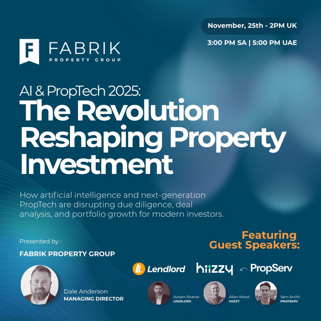 Happening tomorrow!

Aviram Shahar, Co Founder of Lendlord, will be joining Dale Anderson, Managing Director at Fabrik Property Group, for a live webinar: AI &amp; PropTech 2025: The Revolution Reshaping Property Investment.
Register: us06web.zoom.us/meeting/regist…