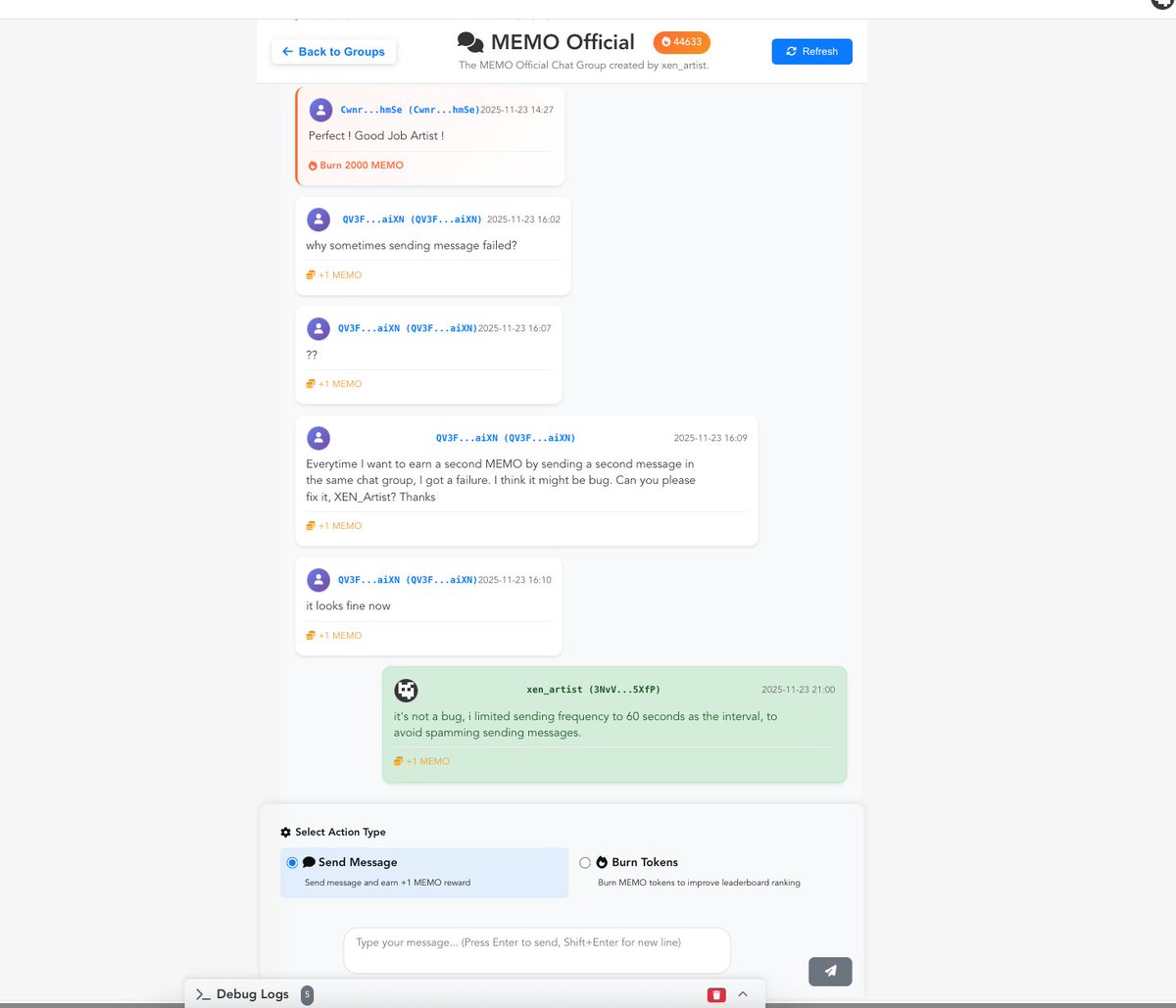 xen_artist's tweet image. fixed layout issue of chat group on memo.rip

#X1 #XEN #solXEN