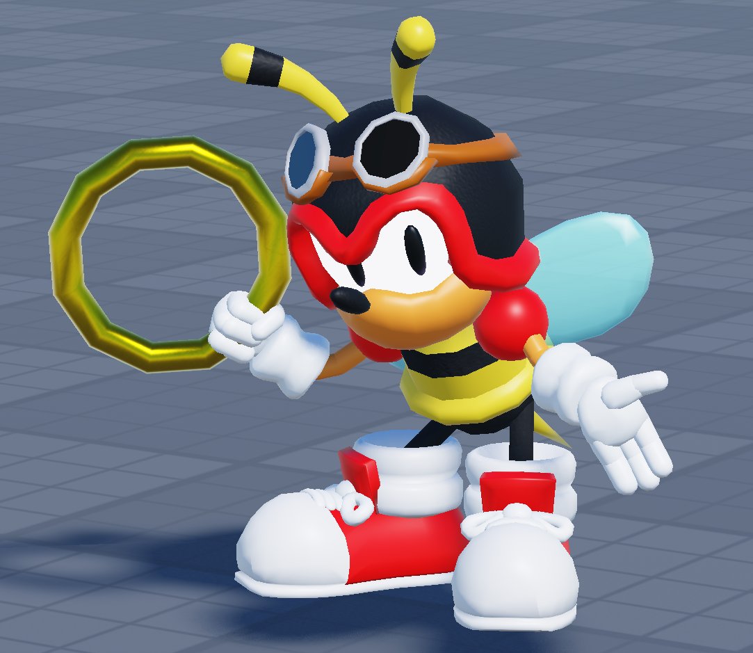 moshuembrique's tweet image. Official Charmy model for OUTCOME MEMORIES
(Including model edit for Vector by @nullvix &amp;amp; Espio by @OblivionDZz)
#glaghorsesimulator50billion #outcomememories