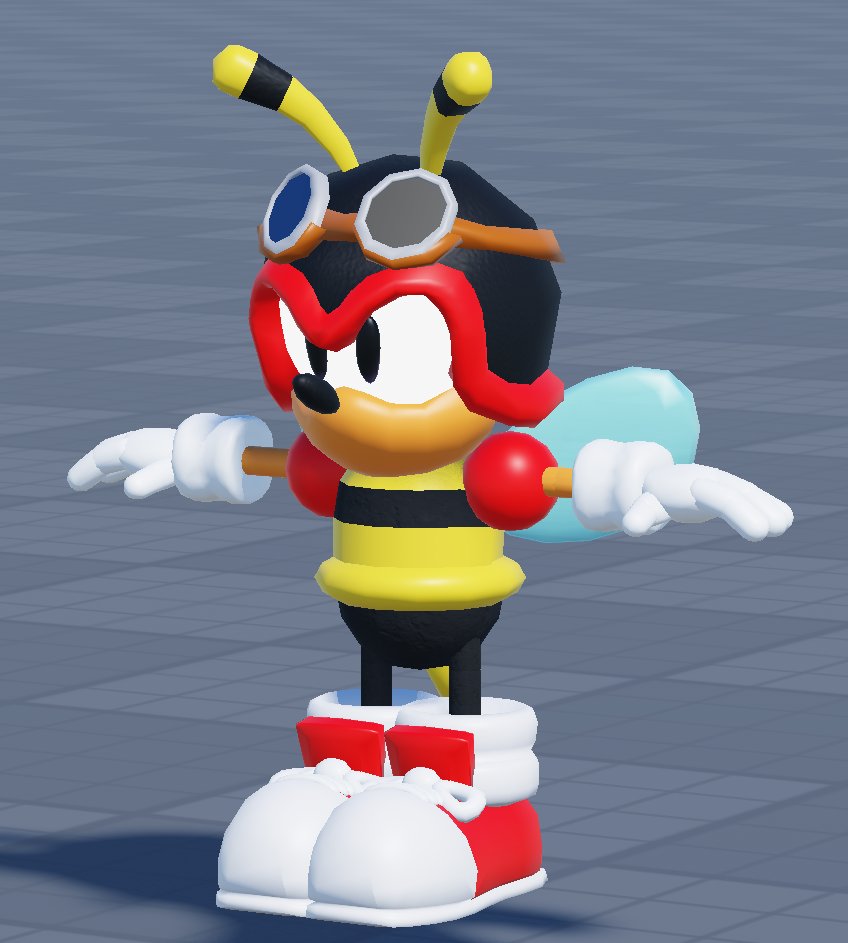 moshuembrique's tweet image. Official Charmy model for OUTCOME MEMORIES
(Including model edit for Vector by @nullvix &amp;amp; Espio by @OblivionDZz)
#glaghorsesimulator50billion #outcomememories